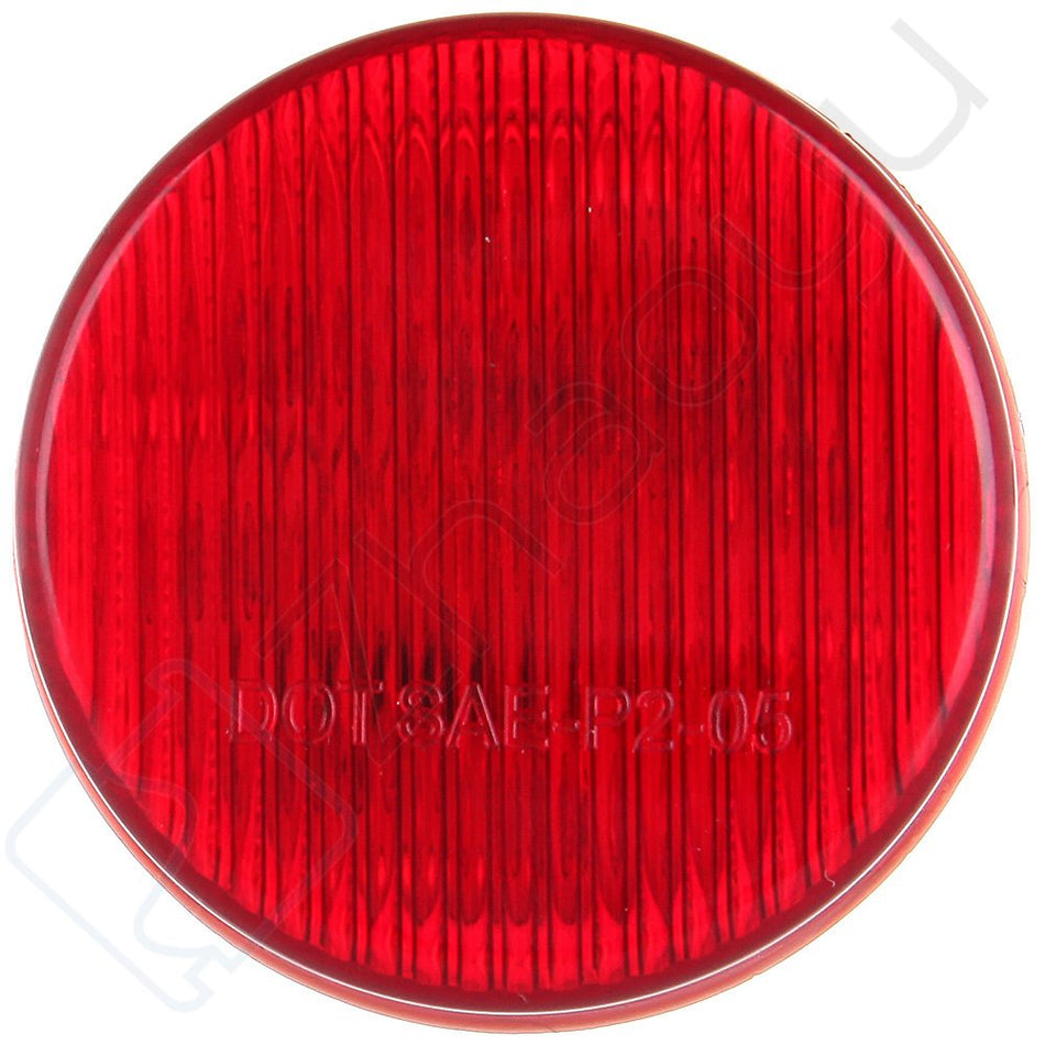 1x 2inch Round Red 9 LED Waterproof Side Marker Indicator Lamp for Heavy Duty Truck