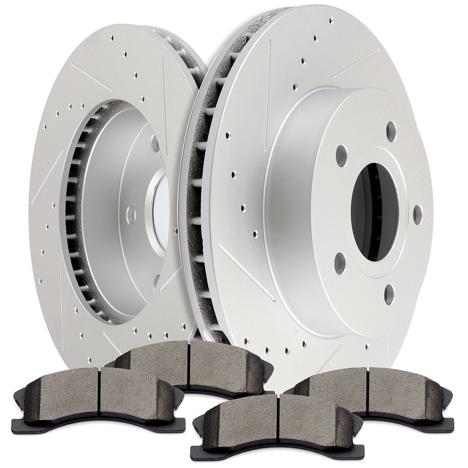 1999-2004 Jeep Grand Cherokee Ceramic Brake Pads And Rotors Front