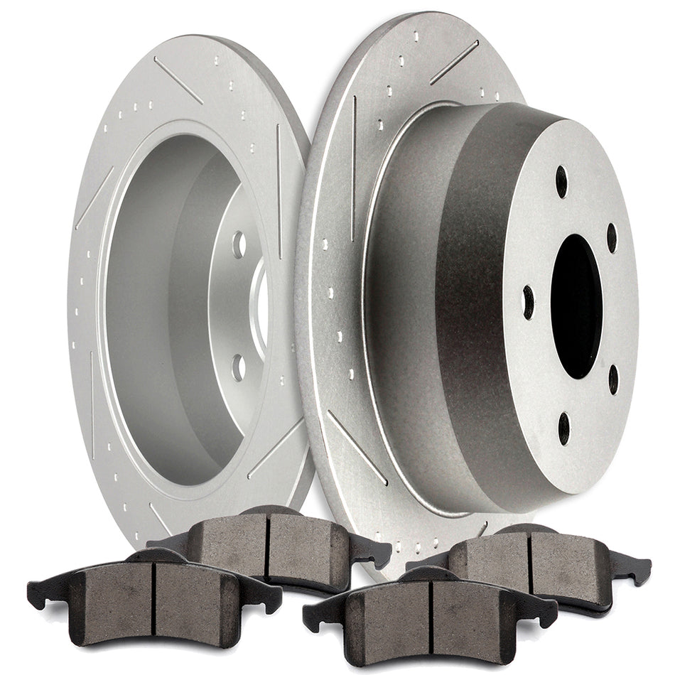 99-04 Jeep Grand Cherokee Rear Ceramic 304.8mm Brake Pads And Rotors