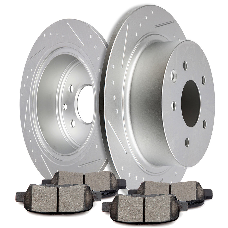 Rear Ceramic Brake Pads & Rotors For 02-19 Nissan Altima 07-19 Nissan Sentra