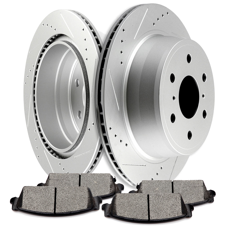 Ceramic Brake Pads And Rotors 07-14 Cadillac Chevrolet GMC Yukon Rear