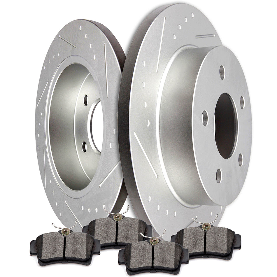 1994-2004 Ford Mustang Ceramic Brake Pads And Rotors Rear