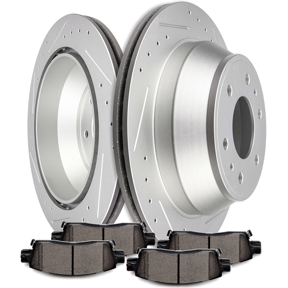 Ceramic Brake Pads And Rotors 02-09 Chevrolet Trailblazer GMC Envoy Rear