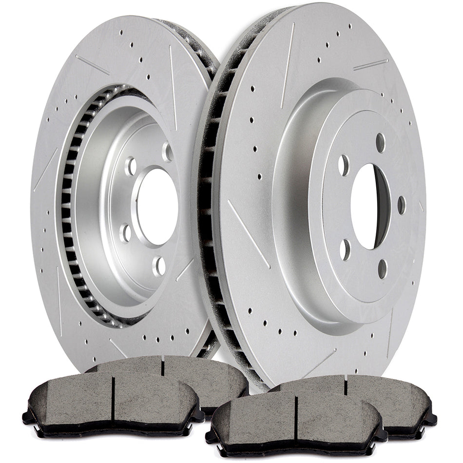 Brake Rotors Ceramic Pads For 09-18 Dodge Challenger 06-18 Dodge Charger