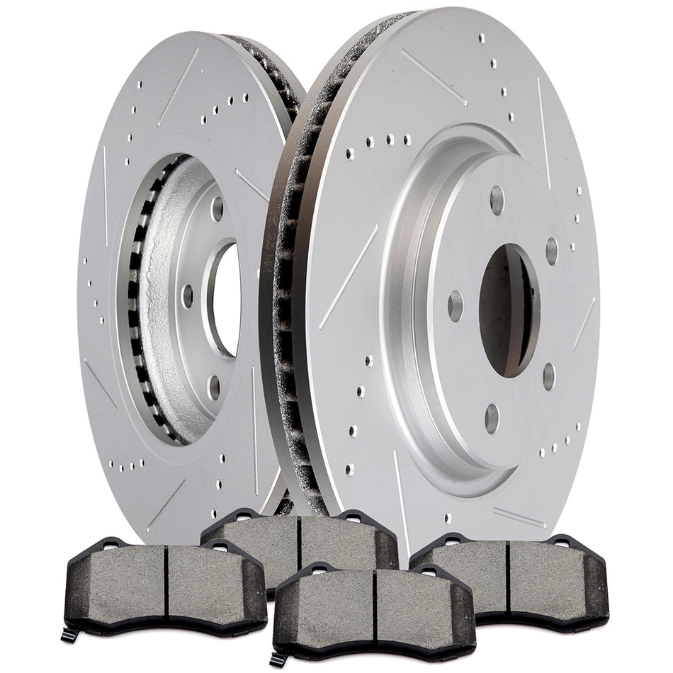 Front Brake Rotors Ceramic Pads For 07-08 Chevrolet Cobalt 09-10 Chevrolet HHR