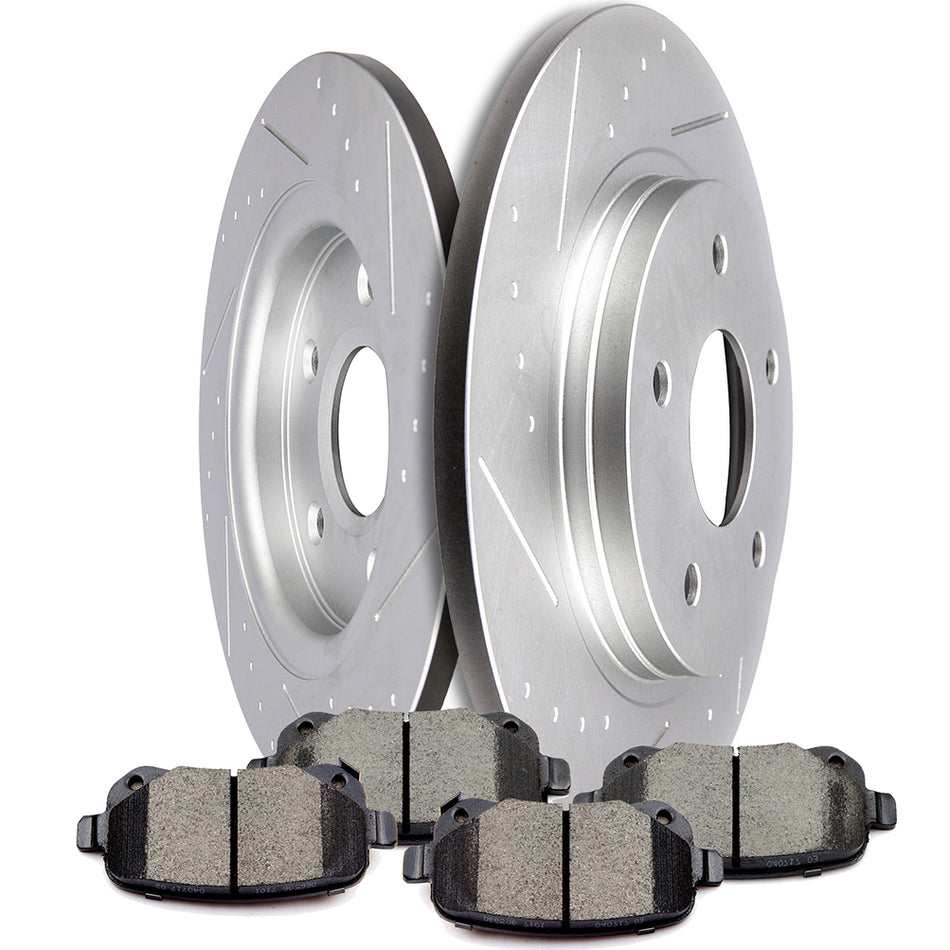 Ceramic Brake Pads And Rotors 09-12 Dodge Journey Volkswagen Routan Rear