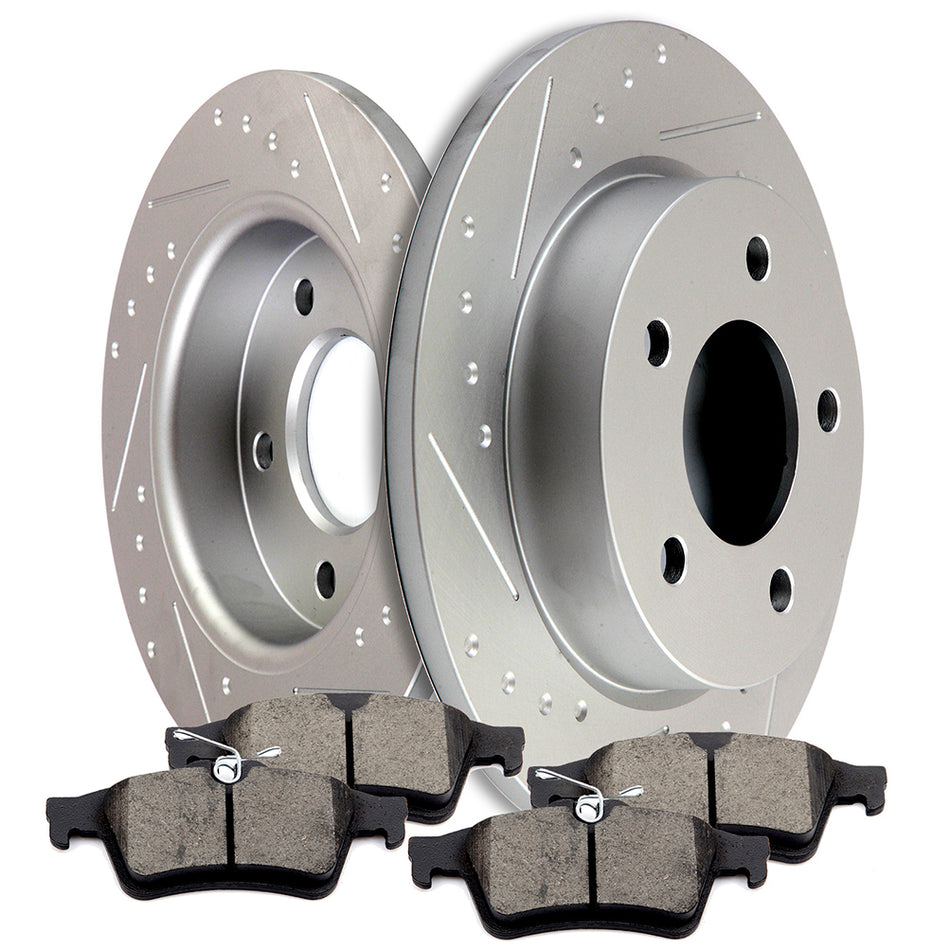 2006-2013 Mazda 3 Brake Rotors And Pads Rear 266.7mm 5Lugs 4Pcs
