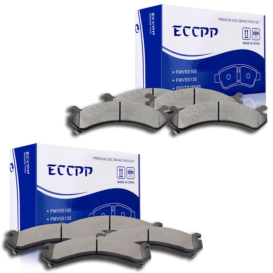 Ceramic Brake Pads 03-07 Chevy Silverado/03 GMC Sierra 3500 Front Rear
