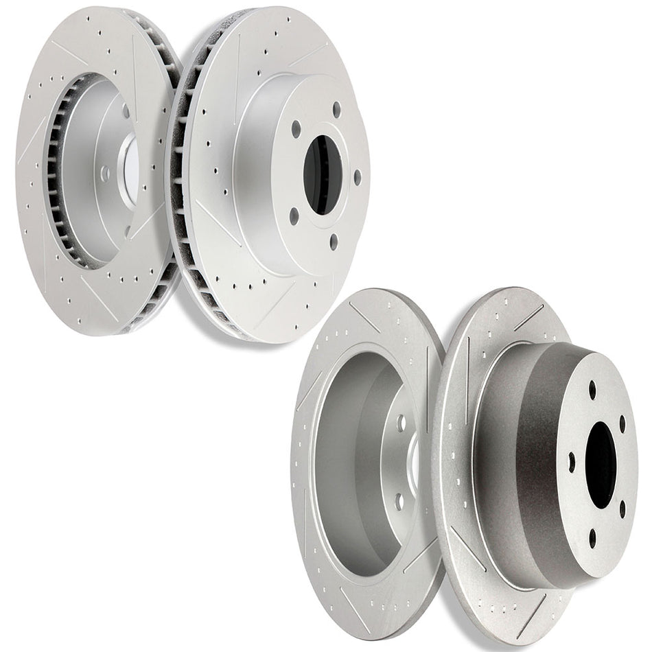 1999-2004 Jeep Grand Cherokee Brake Rotors Kit Front And Rear 304.8mm 5Lugs 4Pcs
