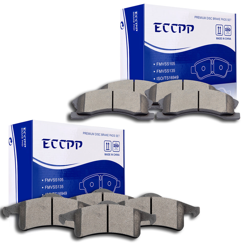 1999-2004 Jeep Grand Cherokee Ceramic Brake Pads Front Rear