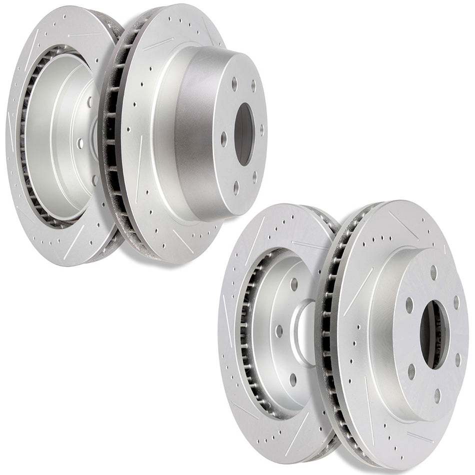 Brake Discs Rotors For 02-06 Cadillac Escalade 03-06 Chevrolet Avalanche 1500 Front Rear 6 lugs 4 Pcs
