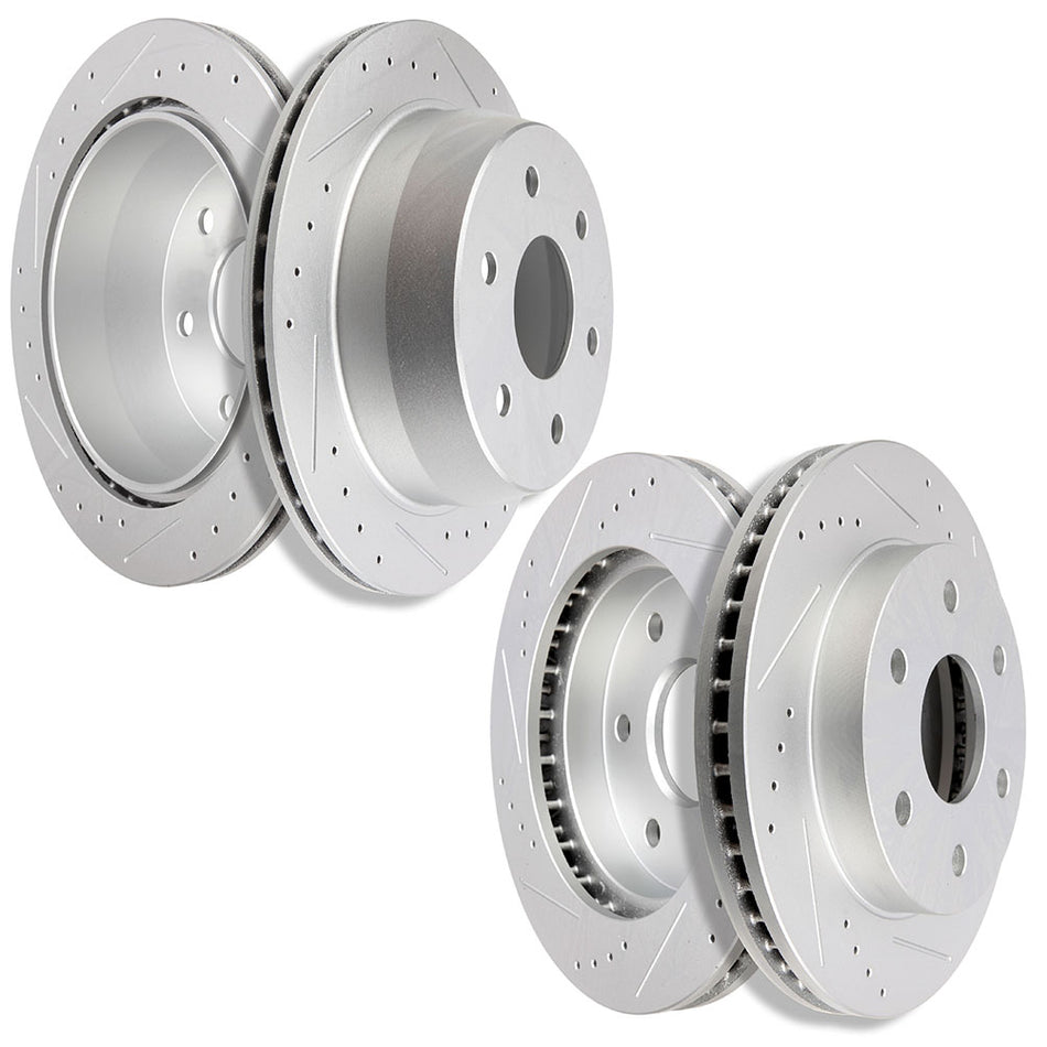 Brake Rotors GMC 99-07 Sierra 1500 00-02 Yukon Drilled Slotted