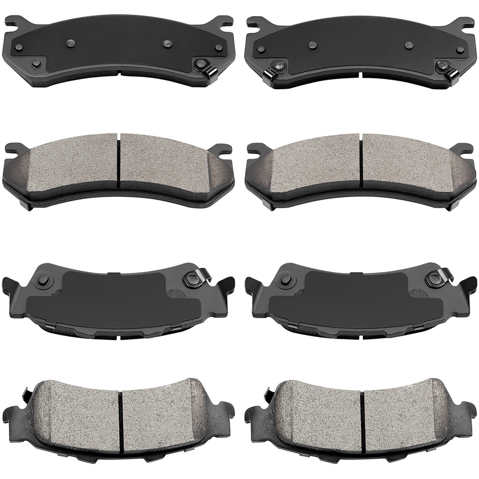 Ceramic Brake Pads 00-02 GMC Yukon Chevrolet Tahoe Front And Rear