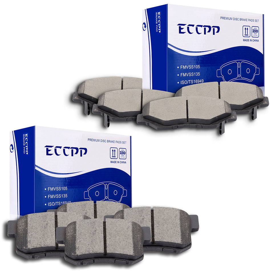 Ceramic Brake Pads 02-04 Honda CR-V 03-11 Honda Element Front Rear