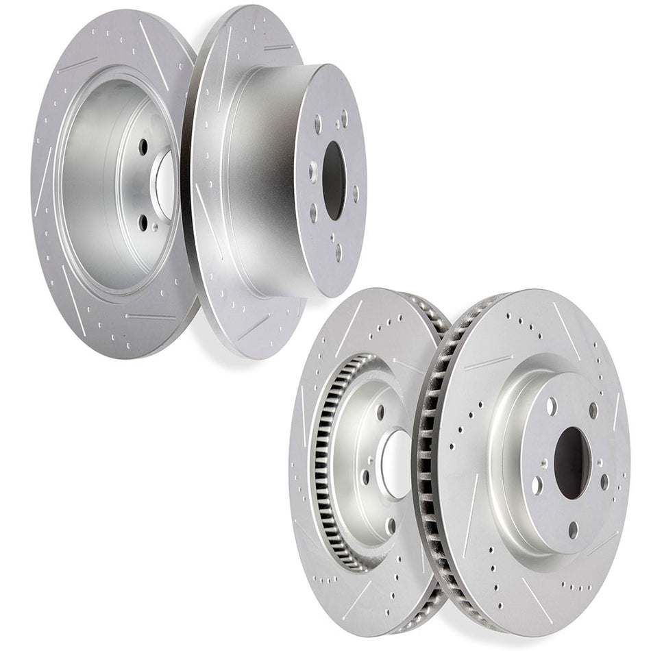 Brake Rotor 08-11 Toyota Avalon 07-11 Toyota Camry Front And Rear 5Lugs 4Pcs