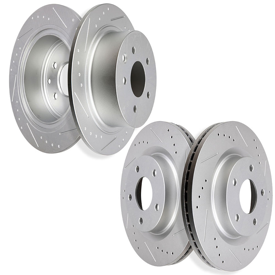 2007-2013 Nissan Altima Front & Rear Drill Slot Brake Rotors