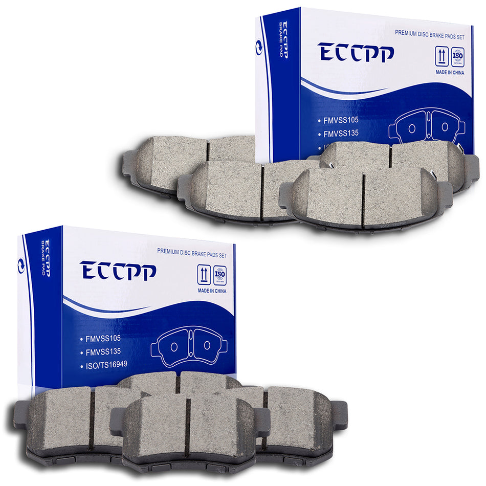 Ceramic Brake Pads 01-03 Acura CL 99-04 Acura RL Front Rear