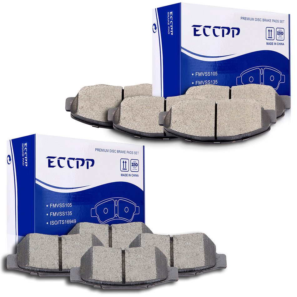 1990-2000 Honda Civic Front And Rear Premium Ceramic Brake Pads 8pcs
