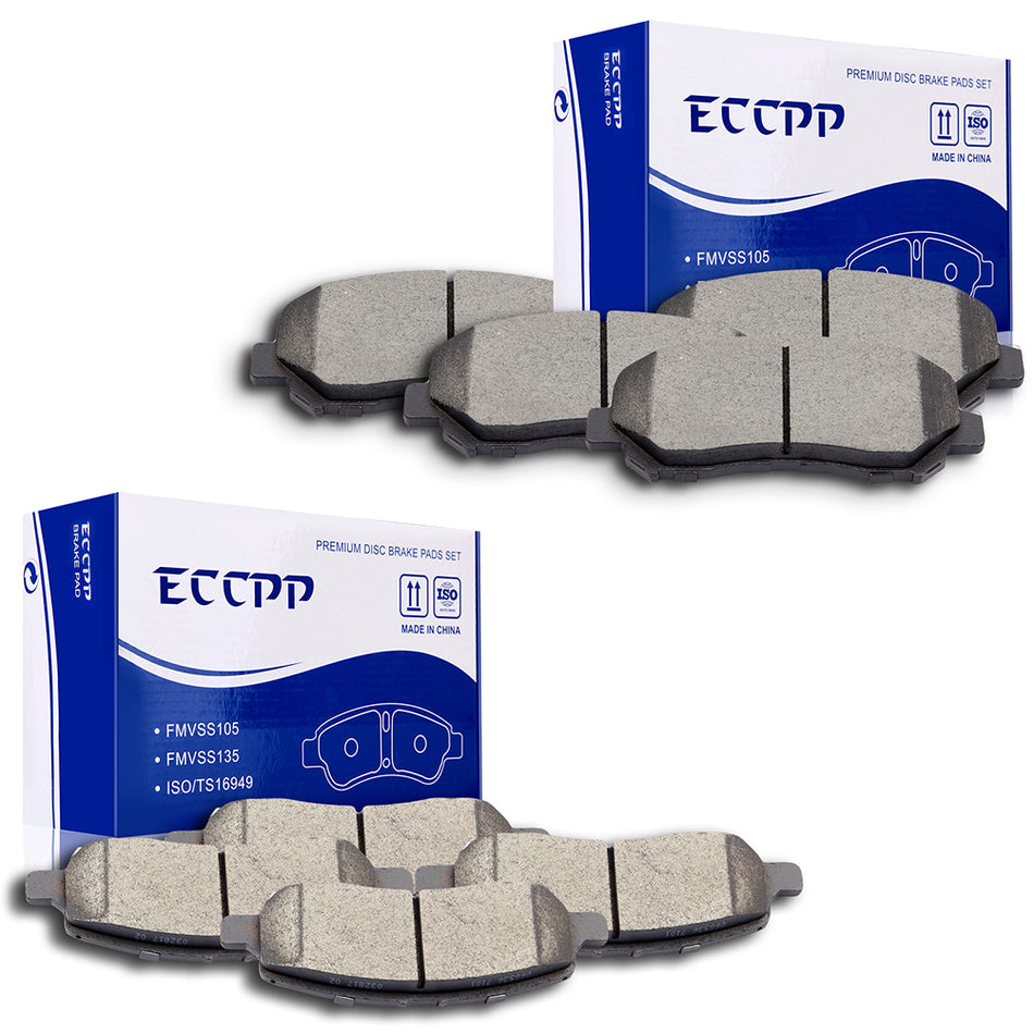 2013-2016 Dodge Dart Performance Ceramic Brake Pads Front Rear