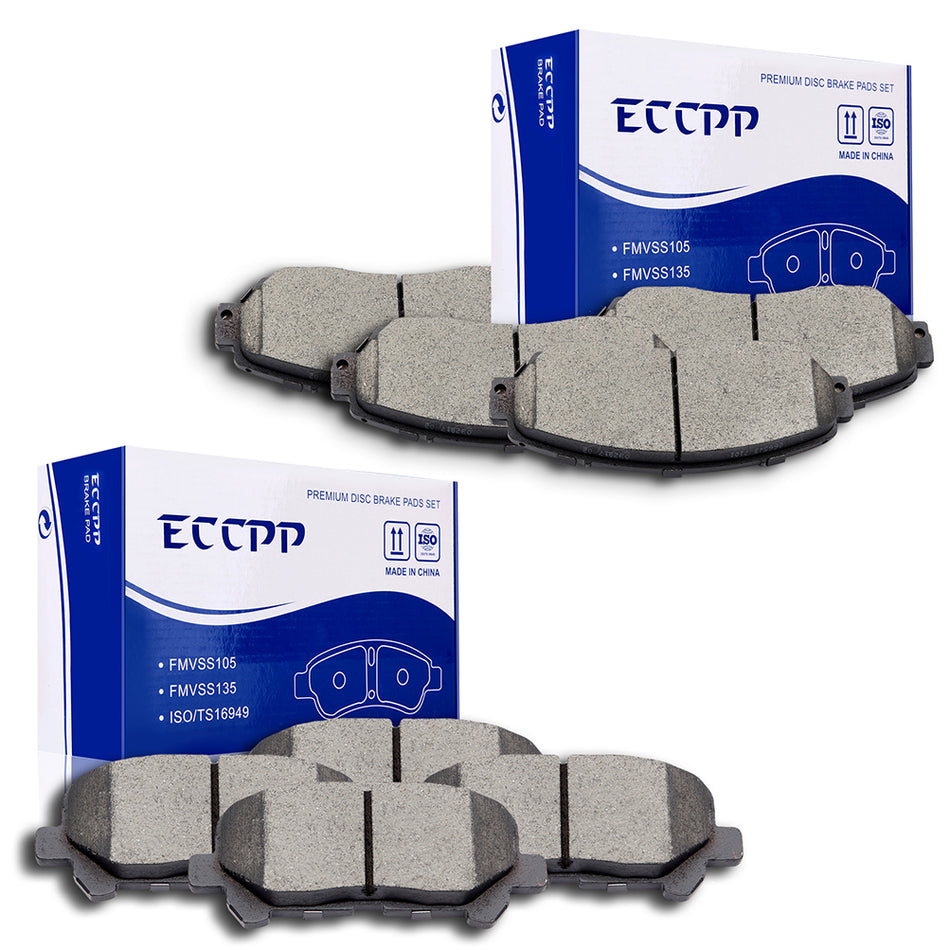 2011-2017 Honda Odyssey Brake Pads Ceramic Set Front And Rear