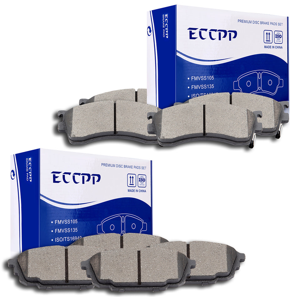 Ceramic Brake Pads For Mazda 01-03 Protege/02-03 Protege5 Front Rear