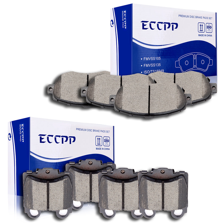 Ceramic Brake Pads For 98-05 Lexus GS300 01-05 Lexus IS300 Front Rear