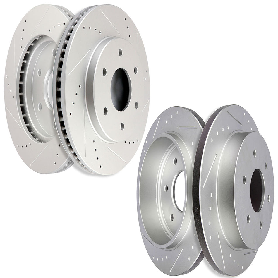 Brake Rotor For 04-06 INFINITI QX56 05-06 Nissan Armada Front Rear 6 Lugs 4 Pcs