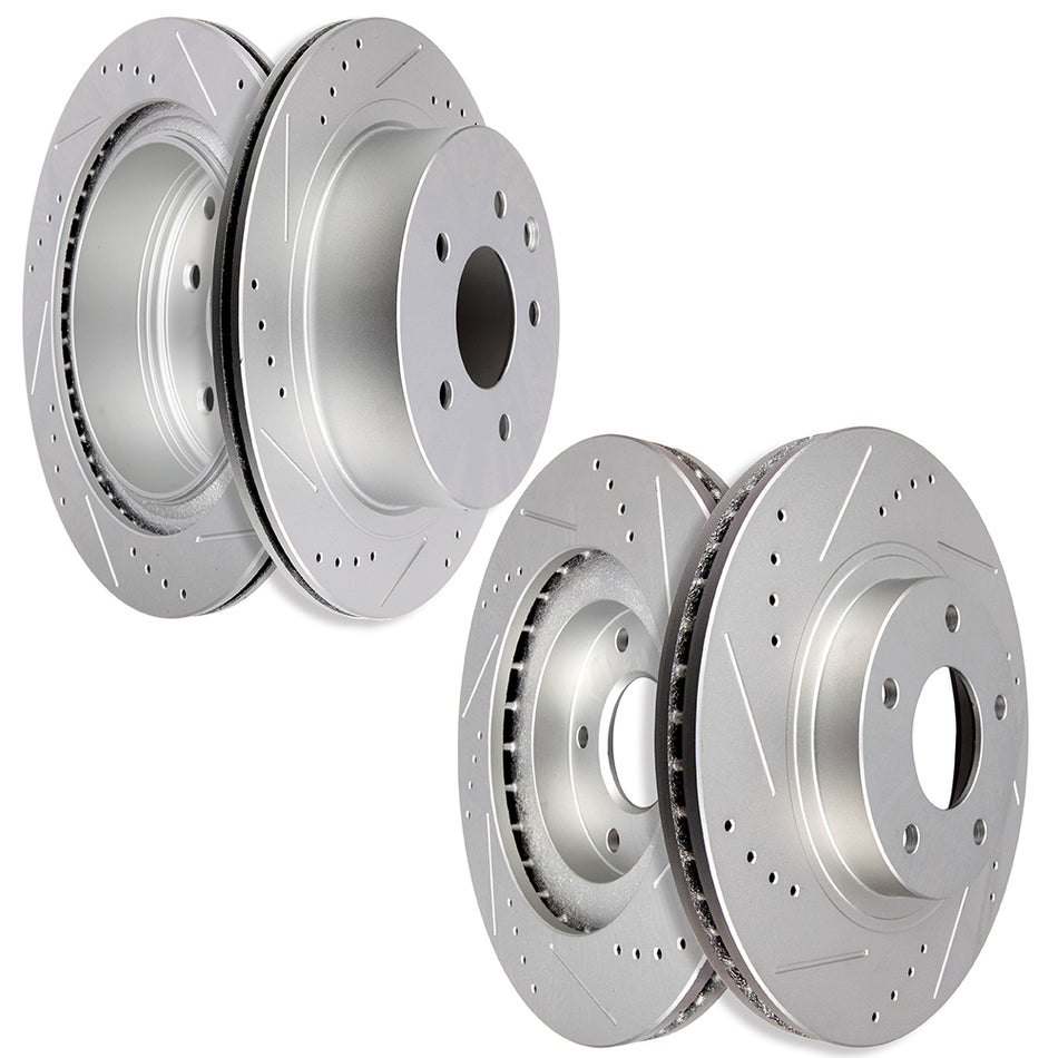 Rear Brake Rotors Discs Drilled Slotted 03-05 Nissan 350Z INFINITI G35