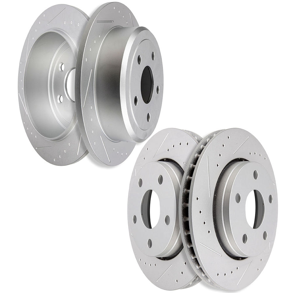 Brake Rotors Fits 07-17 Jeep Wrangler 18 Jeep Wrangler JK Front And Rear