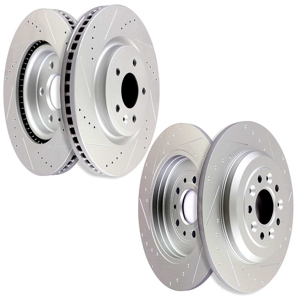 Brake Rotors Kit For 11-18 Ford Explorer 09-18 Ford Flex Front and Rear 5 Lugs 4 Pcs