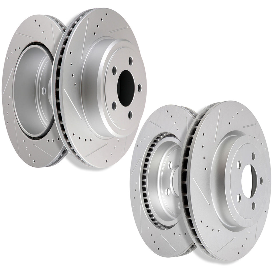 Front Rear Brake Rotors For 06-14 Dodge Charger 09-14 Challenger