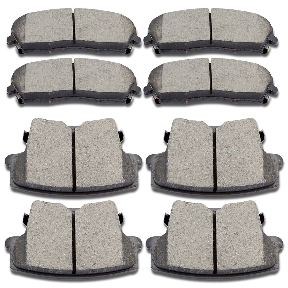 Ceramic Brake Pads 09-13 Dodge Challenger 05-17 Chrysler 300 Front Rear