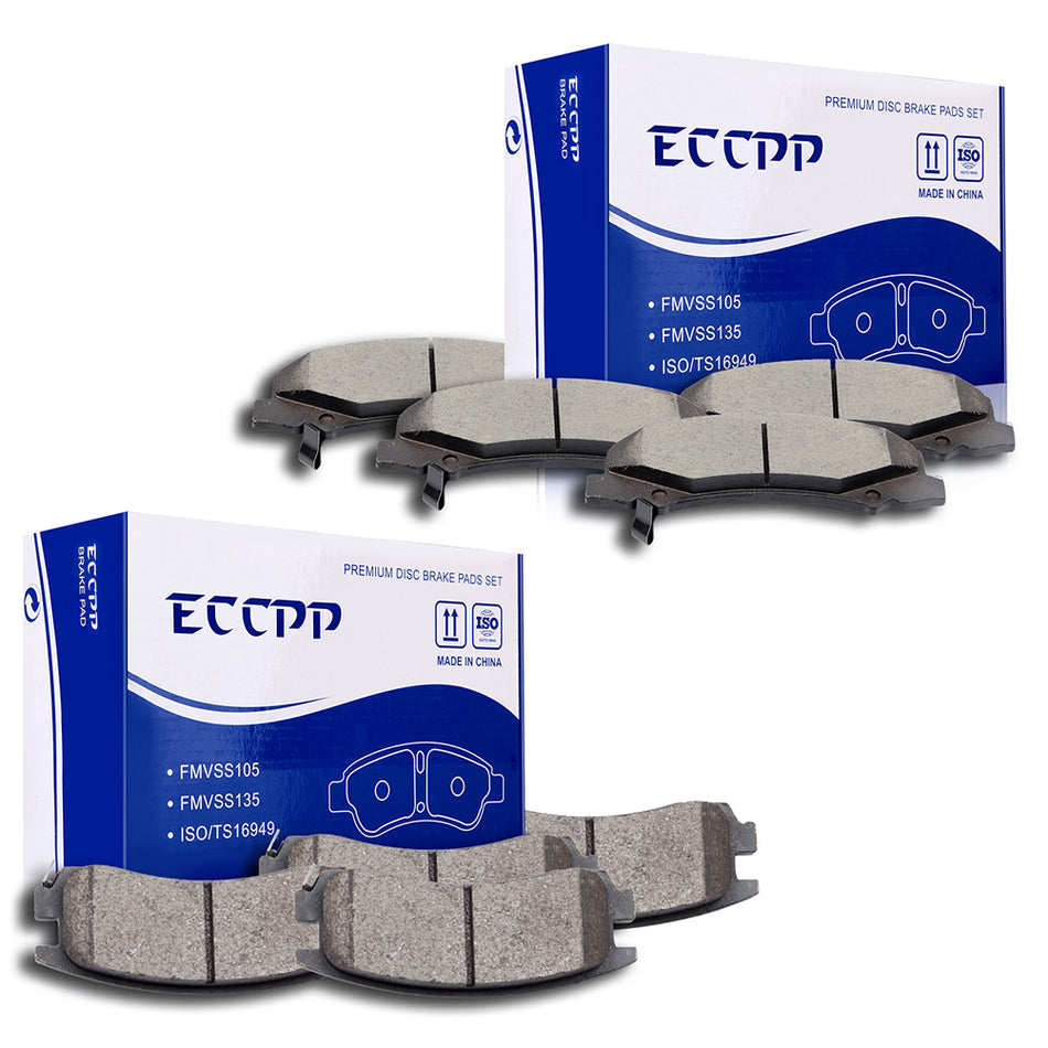 Front Rear Ceramic Brake Pads For 08-09 Buick LaCrosse 06-10 Chevrolet Impala