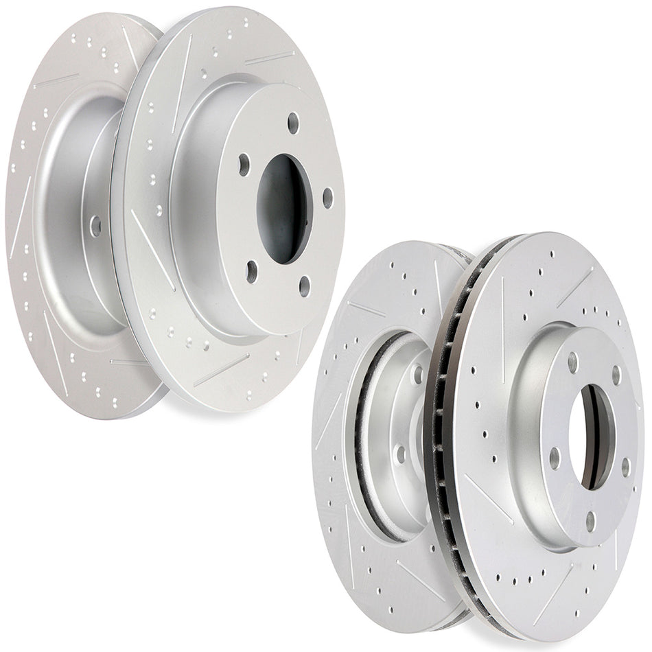 Brake Rotors For 08-13 Mazda 3 2010 2012 Mazda 3 Sport 5 Lugs Front & Rear 4 Pcs