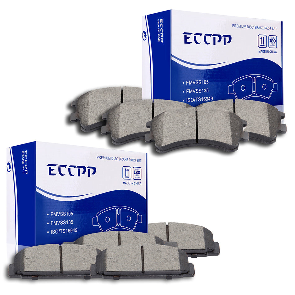2003-2005 Mazda 6 Ceramic Brake Pads Front And Rear 8Pieces