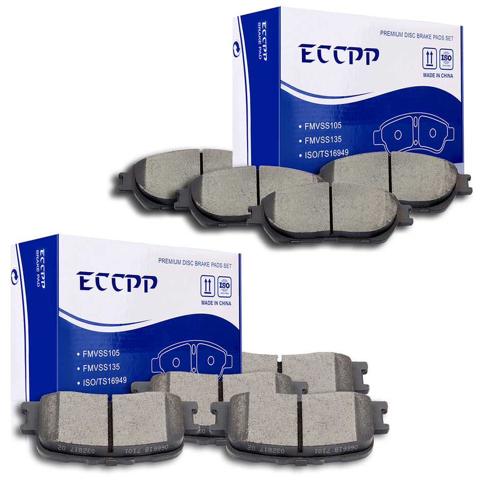 4X4 Front Rear Ceramic Brake Pads For 05-06 Toyota Camry 02-03 Lexus ES300
