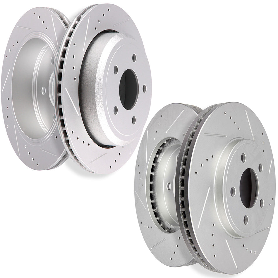 Front And Rear Brake Rotors For 03-11 Ford Crown Victoria 03-04 Mercury Marauder