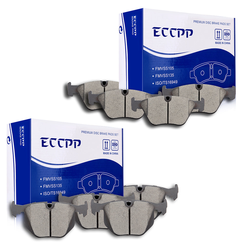 Front Rear Ceramic Brake Pads For 04-10 BMW X3 06-08 BMW Z4