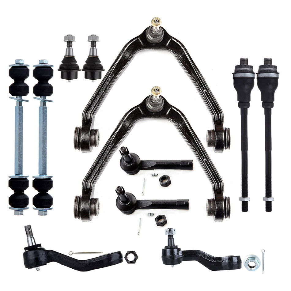 Front Upper Control Arm Ball Joint Sway Bars Pitman Arm Idler Arm Tie Rods Ends 02-06 Cadillac Escalade 00-06 GMC Yukon