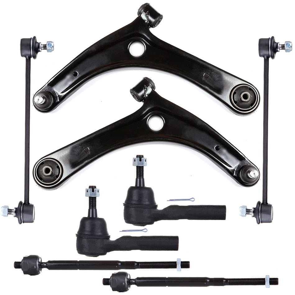 Suspension Front Lower Control Arms Tie Rods Sway Bars For 07-12 Dodge Caliber 07-16 Jeep Compass
