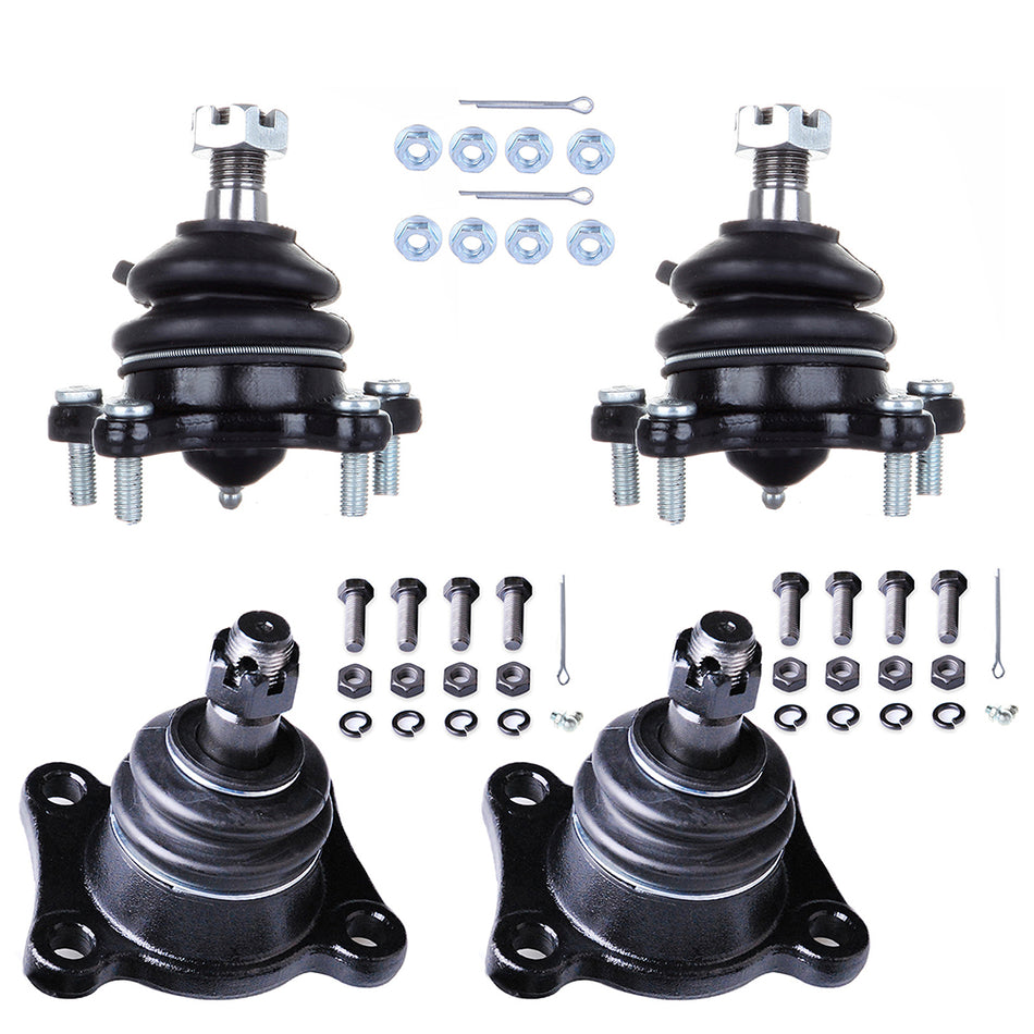 For 1989-1995 Toyota 4runner 4x4 4pcs Front Upper and Lower Ball Joints Kit