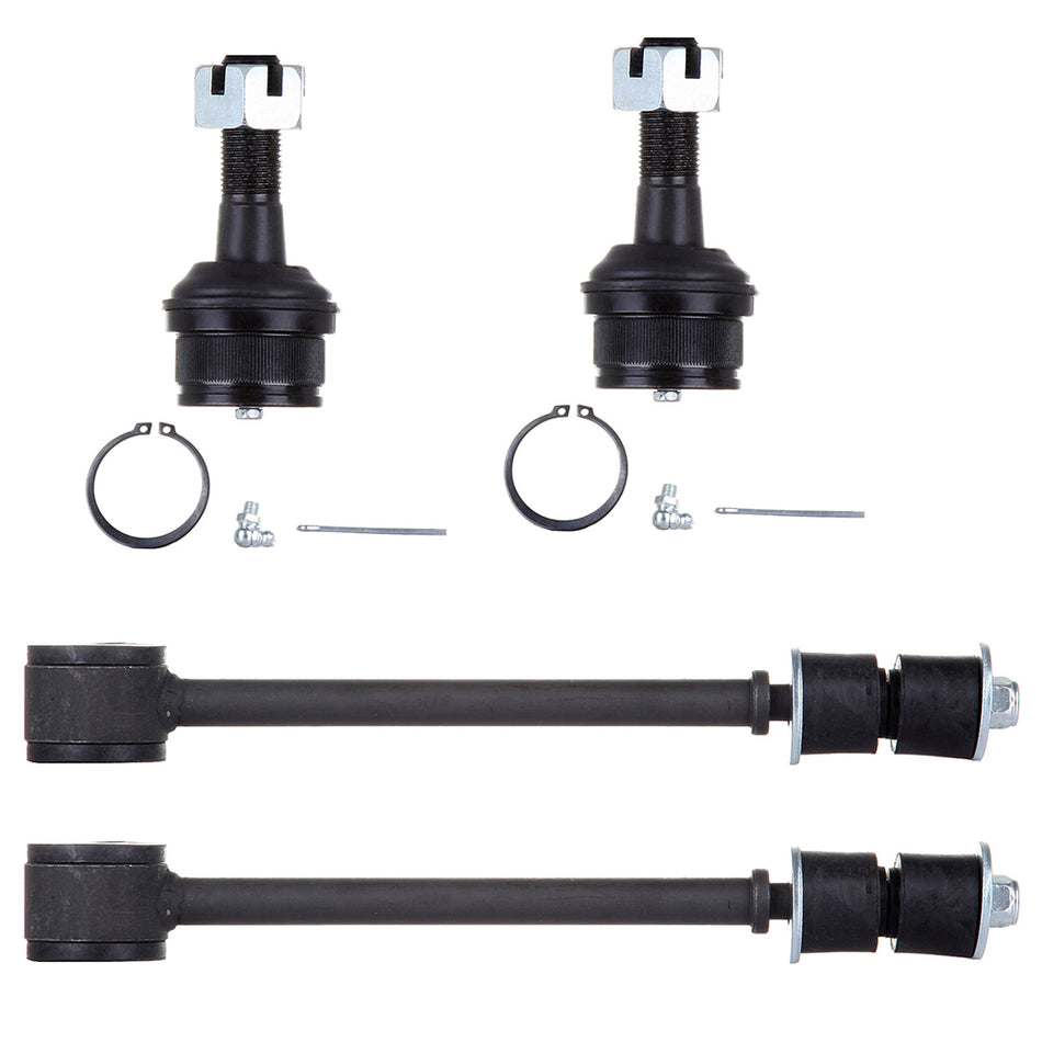 Front Upper Ball Joints Anti Sway Stabilizer Bar Linkage For 1985-1997 Ford F350