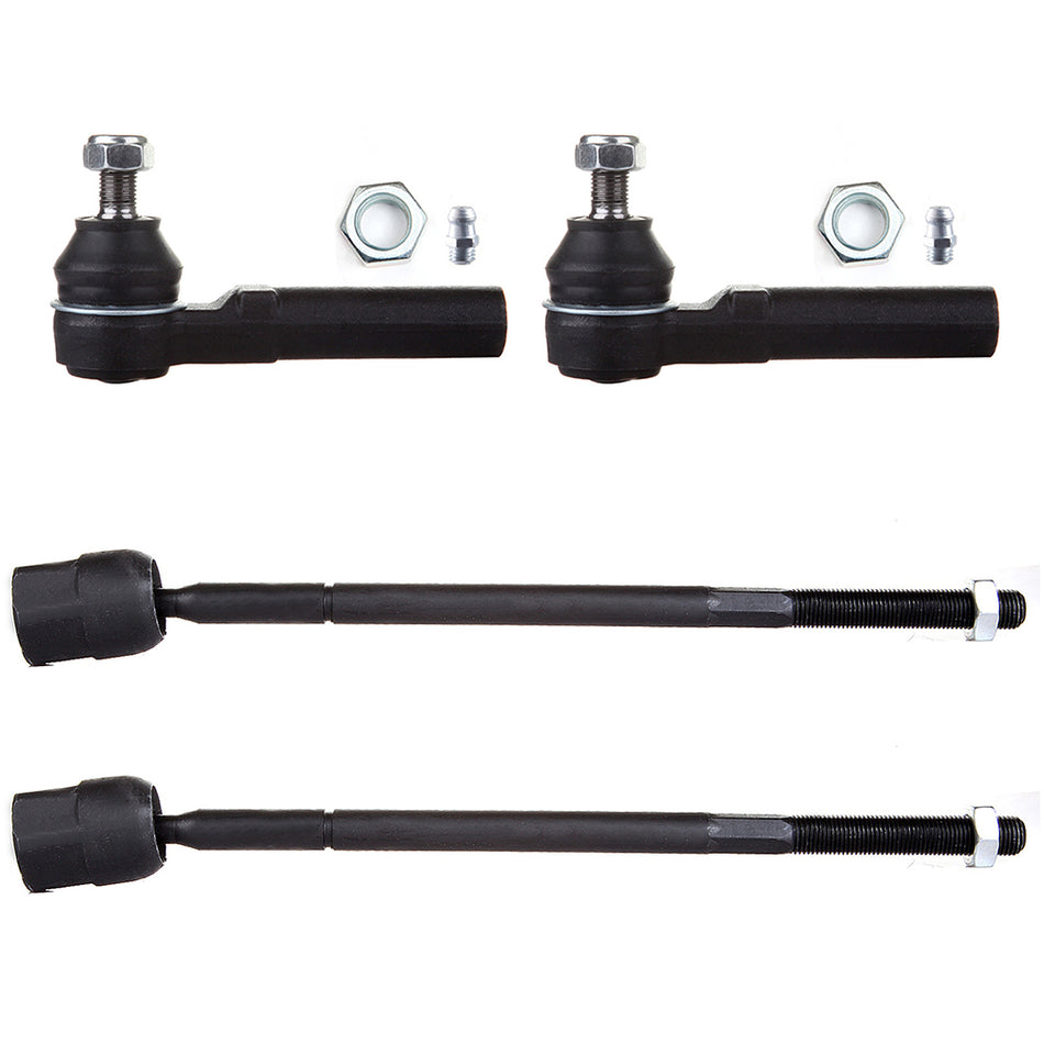 Front Inner Outer Tie Rod Links For 93-02 Mercury Villager Nissan Quest