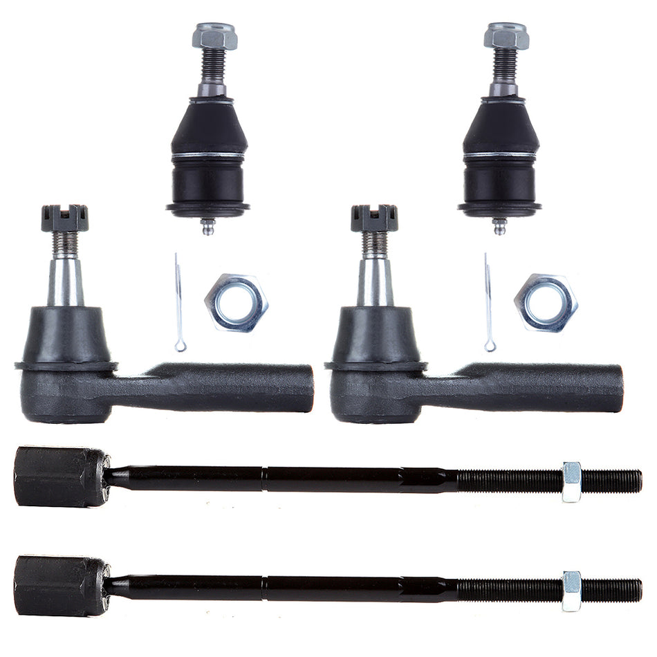 Front Tie Rod Ends Ball Joints Kit For 96-07 Ford Taurus 96-05 Mercury Sable 6Pcs