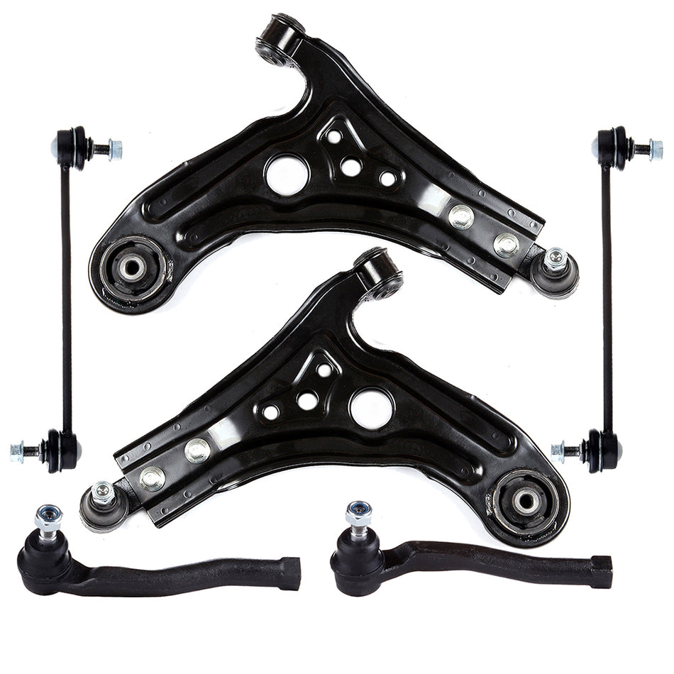 New 6pcs Front Lower Control Arms Suspension Kit For 2004 - 2010 Chevrolet Aveo