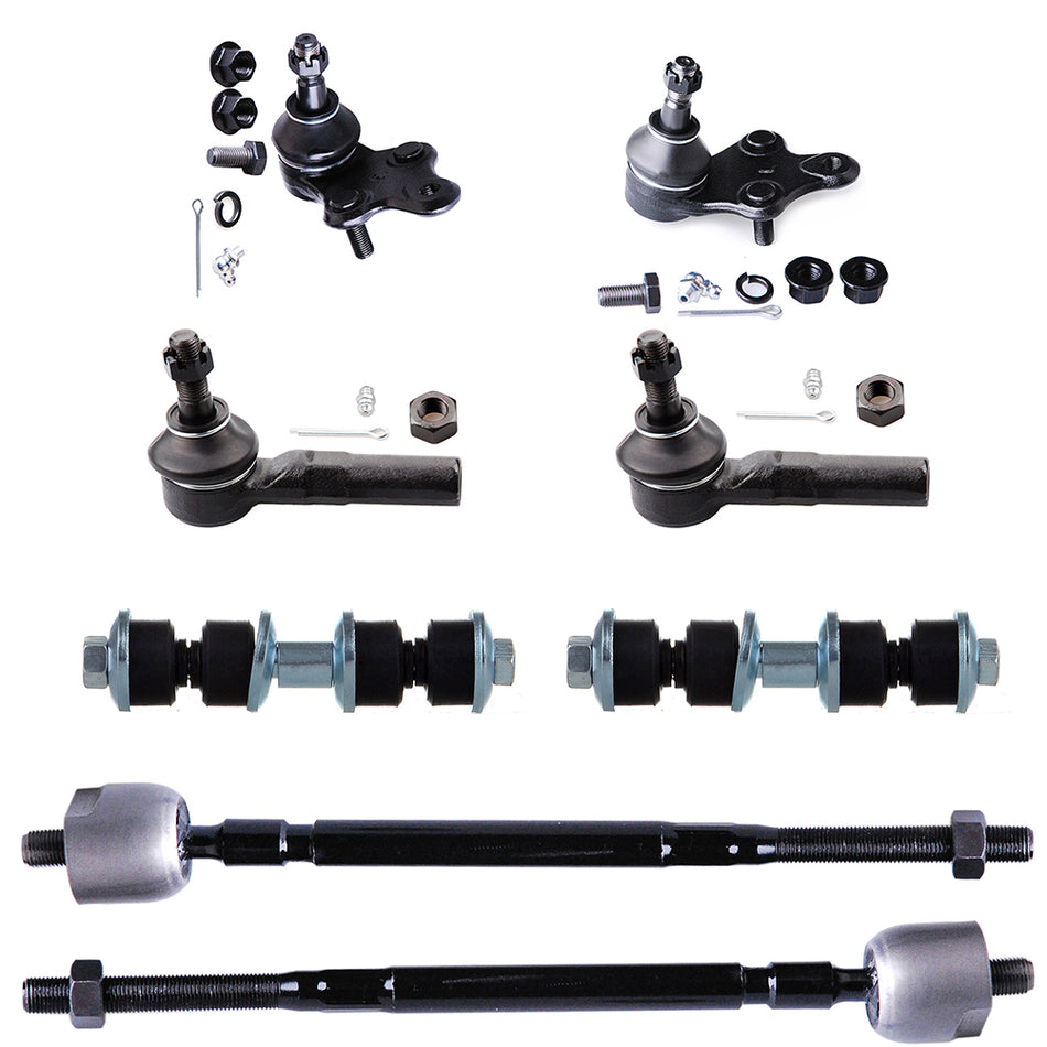 Front Ball Joints Tie Rods Sway Bar For 92-98 Toyota Paseo 91-99 Toyota Tercel