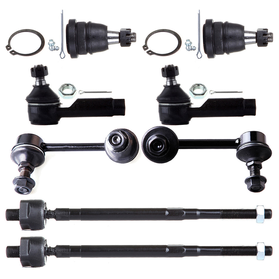 For 2000-2003 Nissan Maxima 8pcs Front Lower Ball Joints Tie Rods Sway Bars Kit