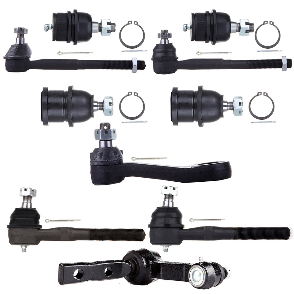10PCS Front Ball Joints Pitman Arm Tie Rods Kit Fits Ford Expedition 2WD 1997-02