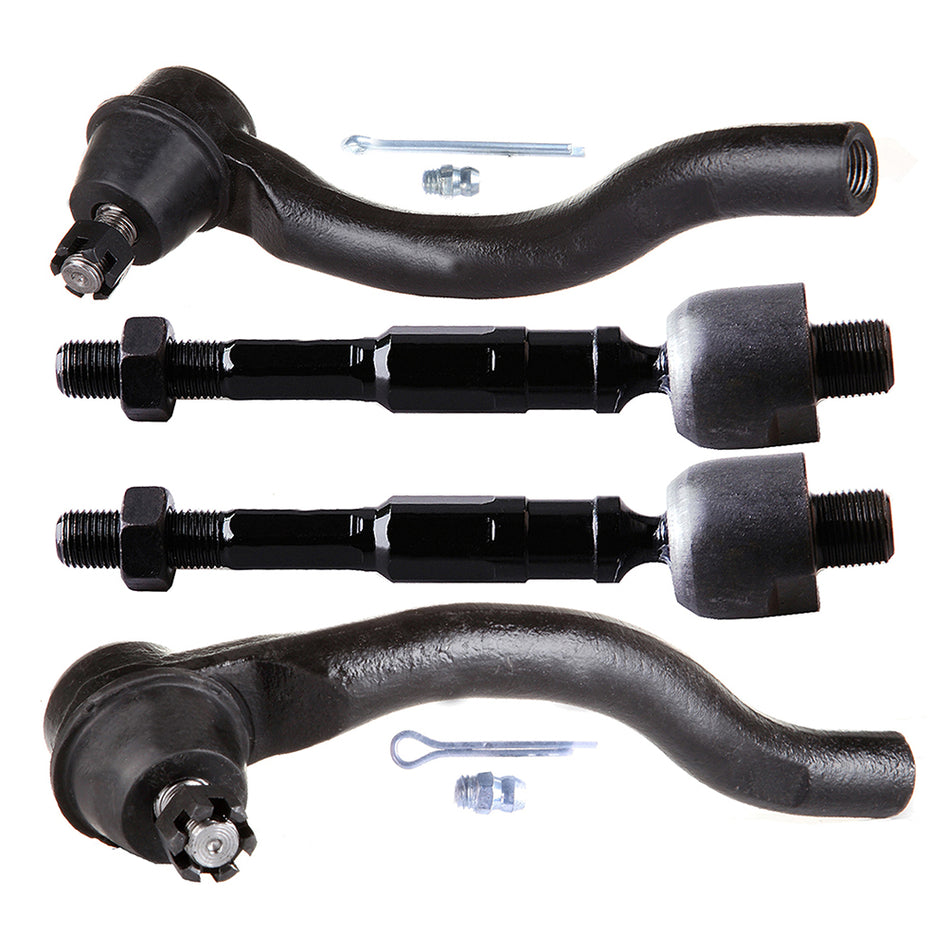 2006-2011 Honda Civic Front Tie Rod End Links Inner & Outer 4Pcs