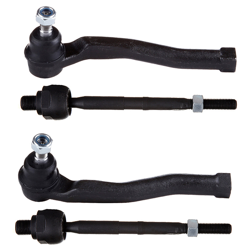 4pcs Steering Inner & Outer Tie Rod Ends Kit Fits 2006-2009 Chevrolet Aveo 5